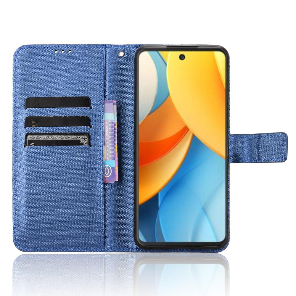 For ZTE nubia V60 Design/Blade V60 Design Case PU Leather Diamond Texture Wallet Phone Cover