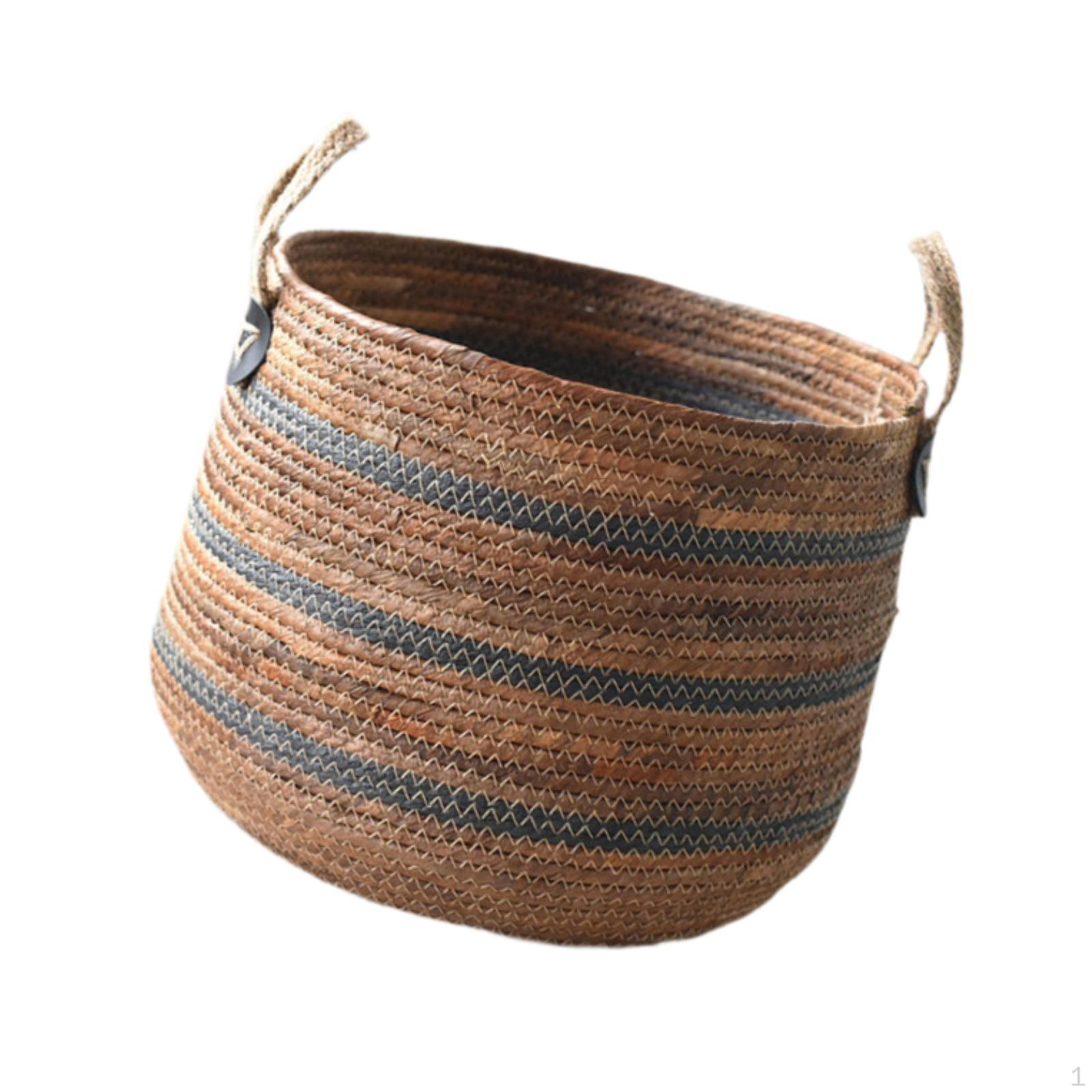 

Плетеная корзина для белья и хранения вещей, органайзер для игрушек и одеял в спальне S