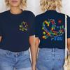 Autism Awareness Month Women T-Shirt Neurodiversity ADHD Tees Shirt Autism Teacher Mom Gift Short Sleeve Tops Female Clothing