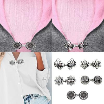 Cardigan Clip Shawl Collar Clasp Dress Shirt Brooch Clip for Girl Women Shawl Vintage Collar Cloak Clasp Fasteners