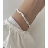 Full Body S999 Foot Silver Bracelet, Dreamy Silver Ribbon Wrapped Christmas Bell Bracelet, Runaway Princess Silver Bracelet