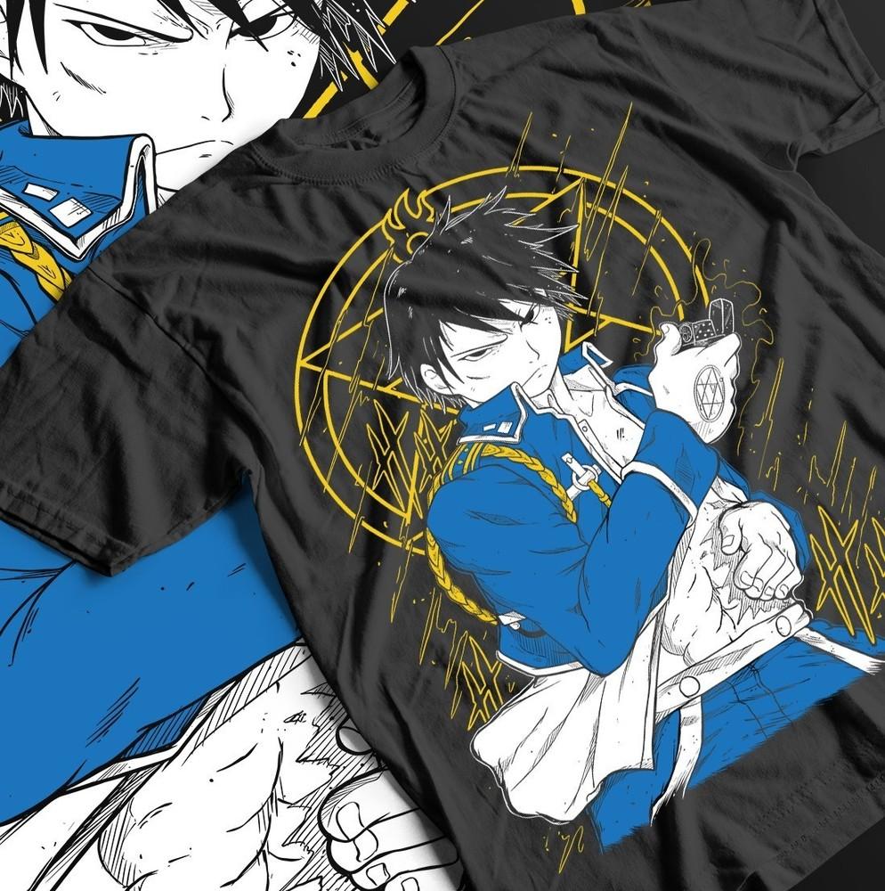 

Аниме Футболка Рой Мустанг, Футболка Стальной Алхимик, Футболка FMA Похоть, Все размеры, M