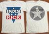 INXS Band Musik Tour Schwer Baumwolle Weiß T-Shirt BT380