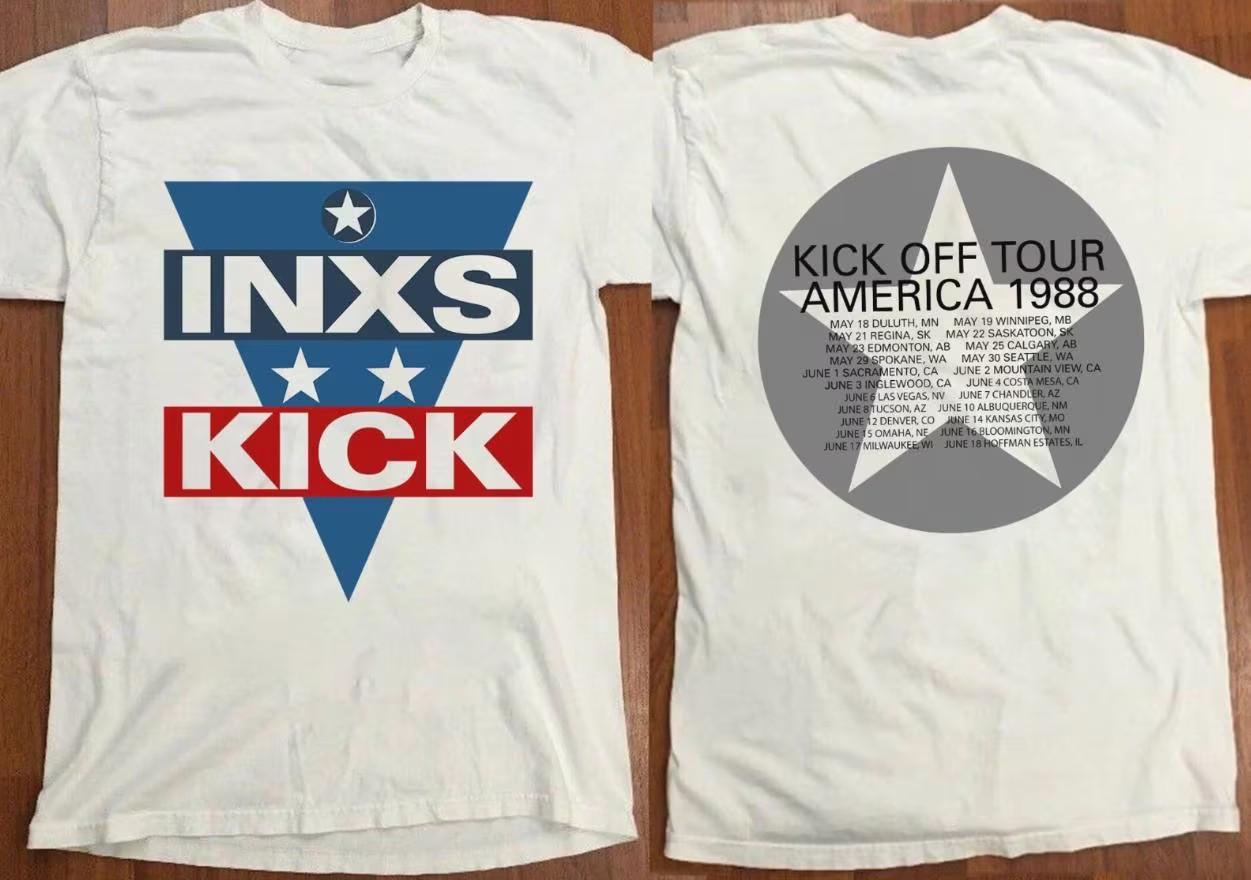 INXS Band Music Tour Heavy Cotton White T Shirt BT380 XXXL