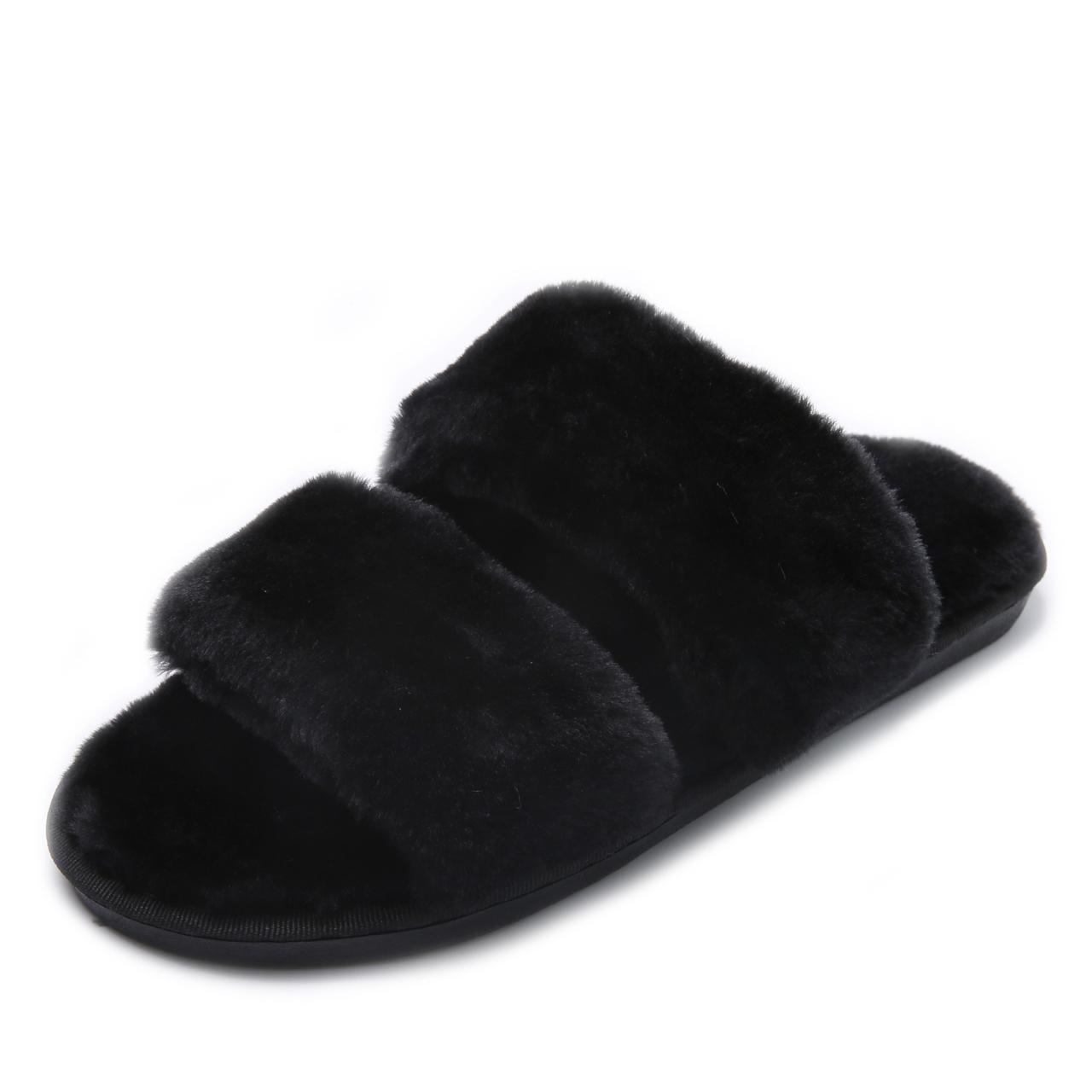 

Модные зимние плюшевые тапочки женские домашние модные леопардовые пушистые мягкие комнатные напольные женские шлепанцы с открытым носком зимние новые теплые хлопковые тапочки 42-43 чёрный