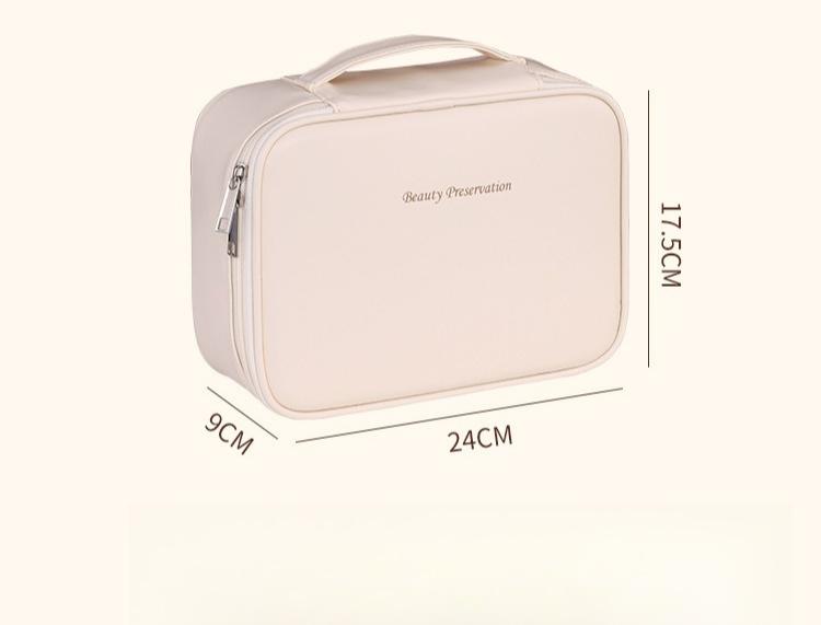 

Waterproof Travel Cosmetic Bag Large Capacity Portable Removable Multifunctional Makeup Toiletry Organizer Storage Bag for Women 24x17.5x9cm рожевий