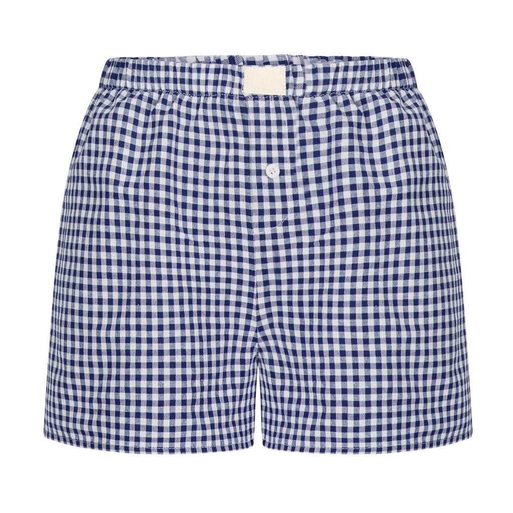 Women's Retro Plaid High-Waisted Wide-Leg Casual Shorts