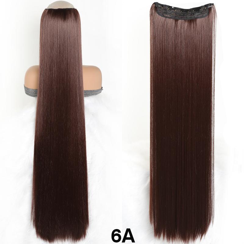 40 tommer Hår Extensions Clip In Hår Extensions Syntetisk5 Klips i Ett-Stykke Type Hår Extensions For Kvinner
