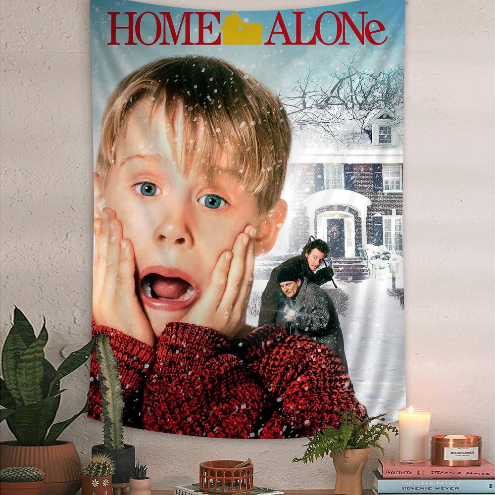 Classic Mocie Home Alone Tapestry Art Printing Japanese Wall Tapestry Anime Wall Hanging Home Decor