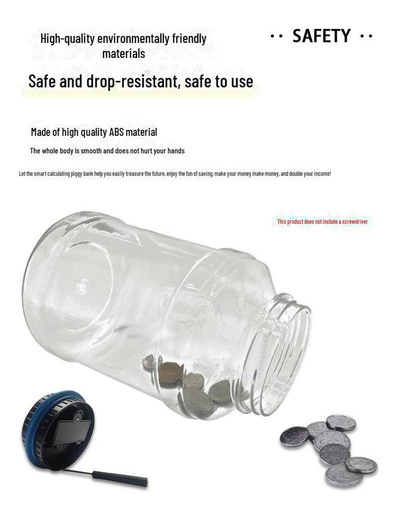 1.8L Electronic Coin Counting Piggy Bank Toy for Kids