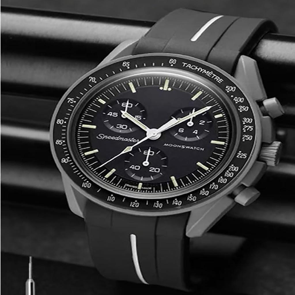 20mm Silicone Watch Band for Omega X Swatch Speedmaster MoonSwatch [Ylfcly]