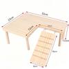 Hamster Wooden Play Platform Ladder Small Animal Climbing Stair Jumping Shelf Cage Toy for Dwarf Hamster Mice