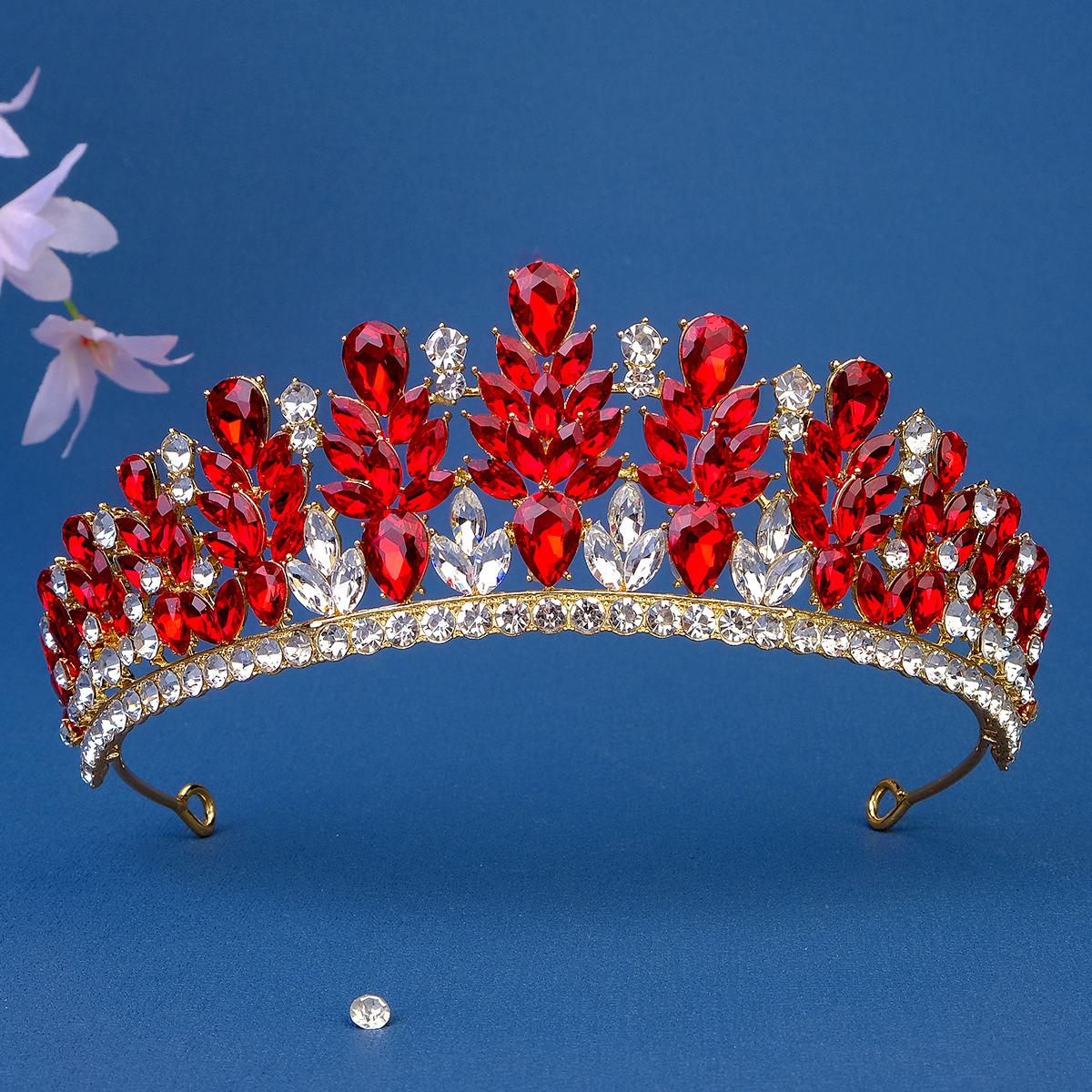 

Luxury Zircon Crown Bride Headwear Crystal Women Tiaras Rhinestone Wedding Headpiece Birthday Headband Pageant Hair Jewelry