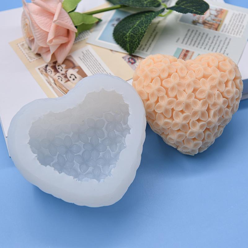Matriță Silicon Ziua Îndrăgostiților Grilă Inimă Inimă din Fire Inimă Texturată Lumânare Aromaterapie Matriță Gips pentru Decor Casă Romantic