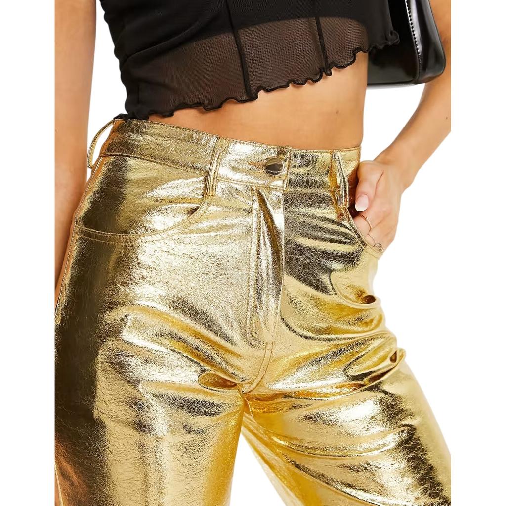 AmyLynn Womens/Ladies Lupe Metallic Straight Trousers