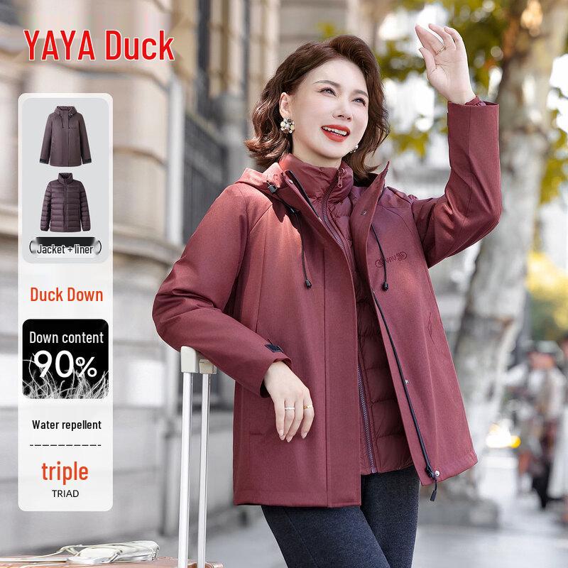 

Женский пуховик 3-в-1 с отстегивающимся капюшоном YAYA L