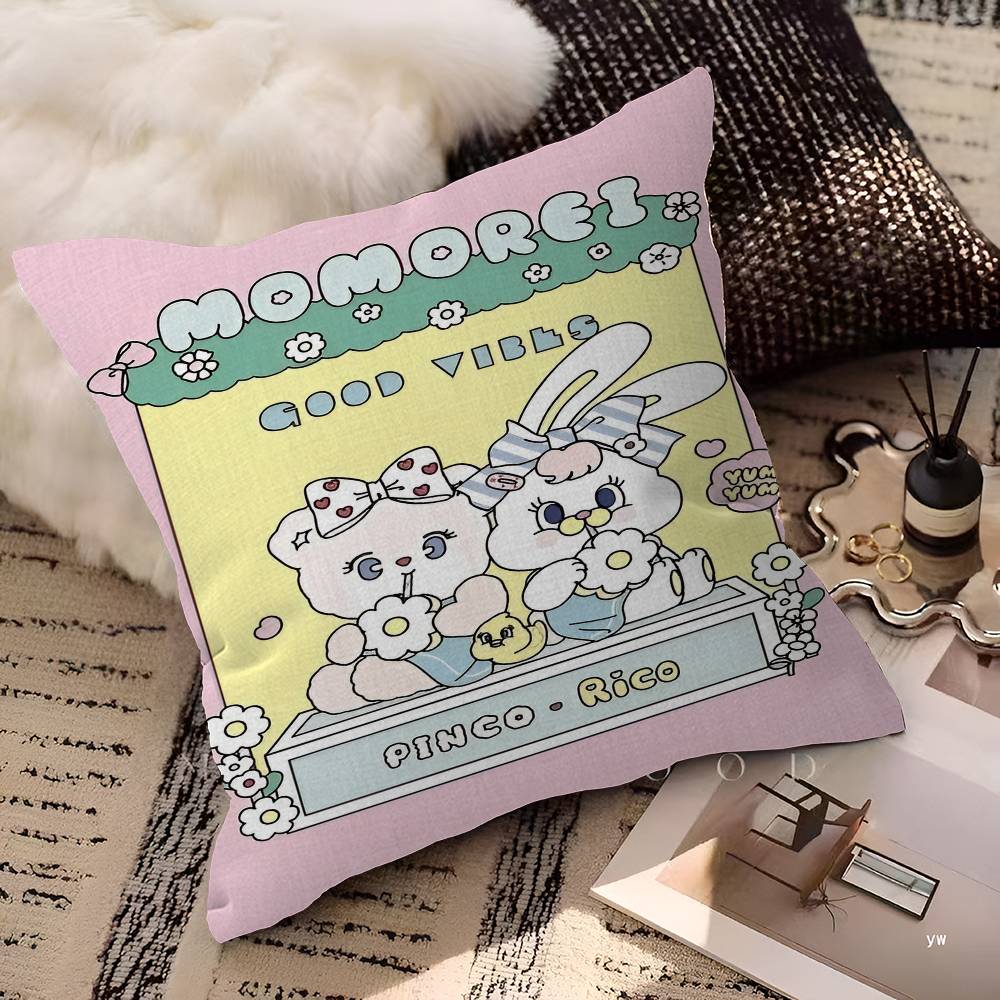 Anime Esther Bunny Personalized Pillow Dust Cover Bedroom Kids Party Decoration Pillowcase Birthday Children Gift