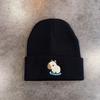 Fashion Knitted Hat With Capybara Embroidery Design Suitable For Daily Use