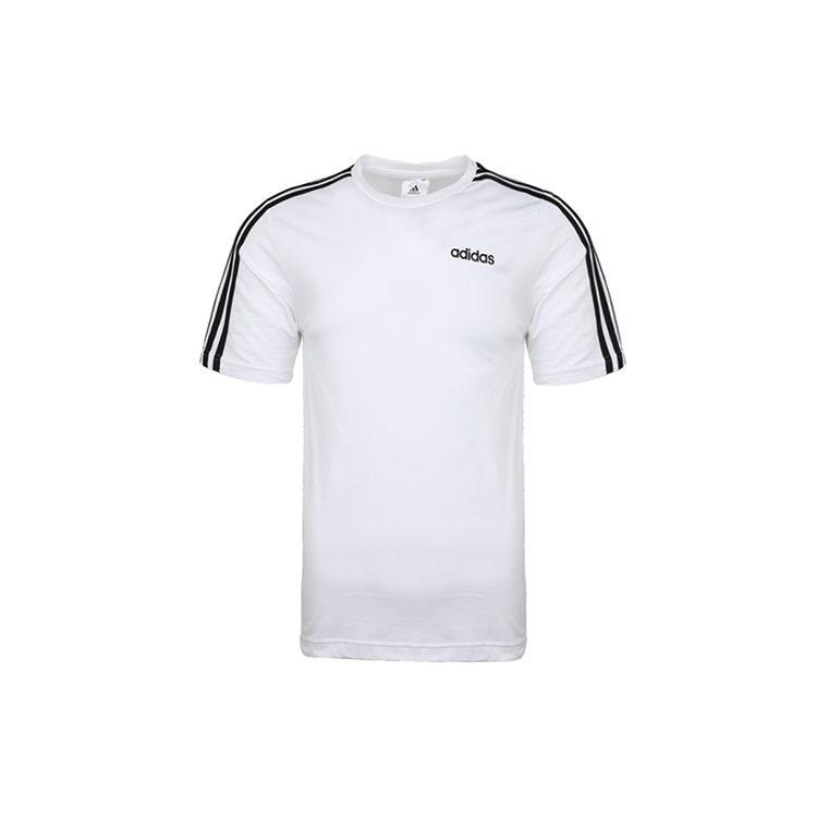 Adidas T Shirts Men's White Crew Neck Moderate Straight Fit DU0441