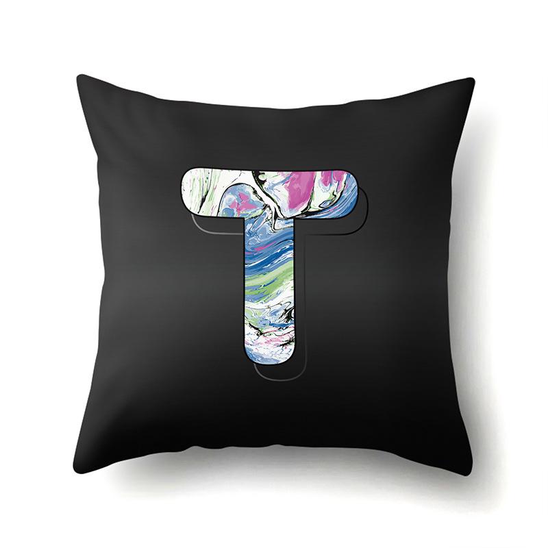 Polyester Pillowcase 3D Three-dimensional Effect Cushion Set Decorative Printing 26 English Letter Pillowcase
