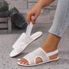 Korean Version Of The New Flat-Bottomed Breathable Mesh Sandals Women'S Large-Size Breathable Beach Cool Slippers Casual Women'S Shoes