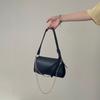 IELGY Niche Design Black Trendy Chain Bag Wild Fashion Foreign Style Single Shoulder Bag Messenger Bag