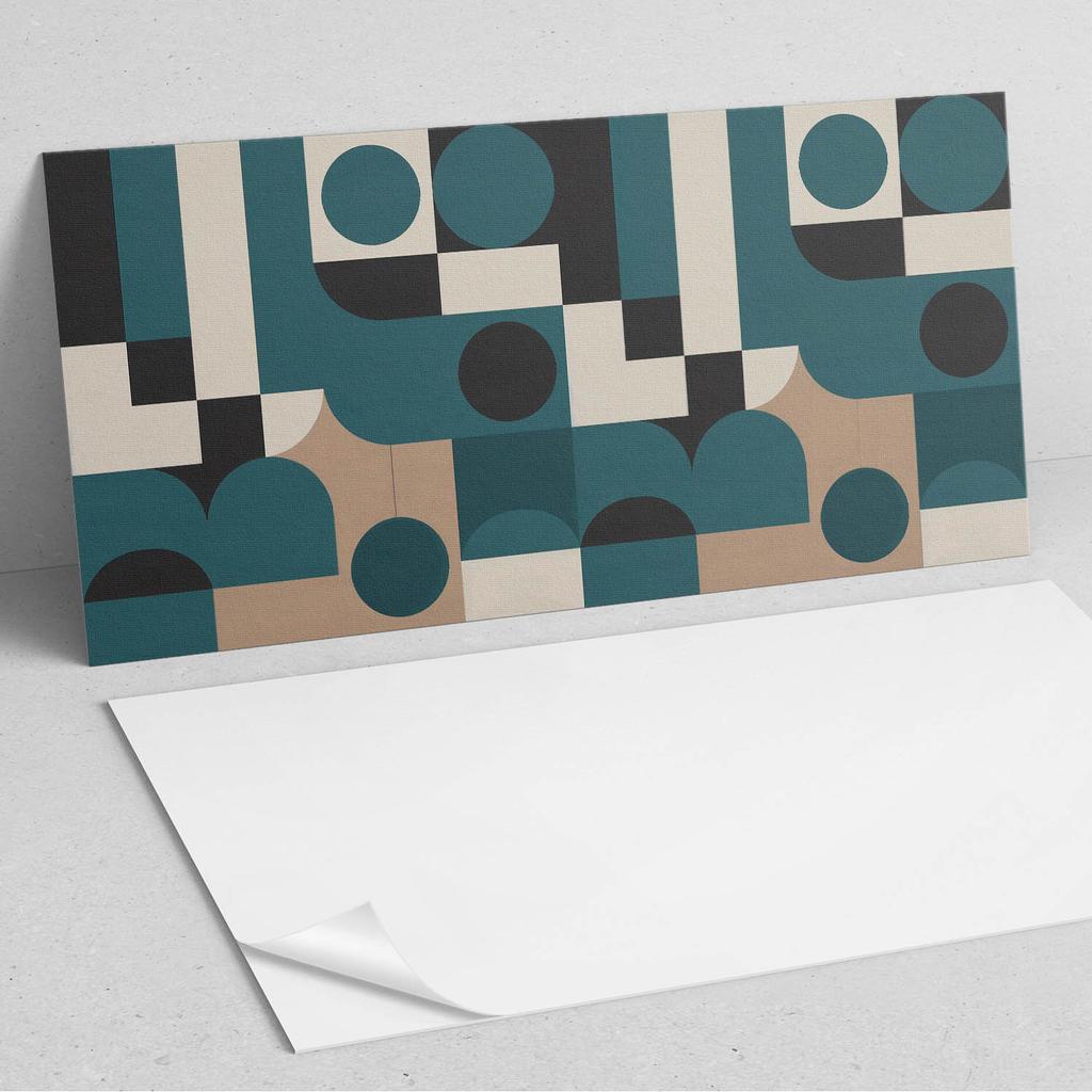 Dekoracyjny Panel Ścienny Samoprzylepny Winyl 120X60 Cm Abstrakcyjne Kształty I Formy