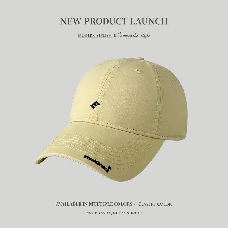 Simple small label embroidered baseball cap men's and women's soft top breathable casual sunshade cap new versatile