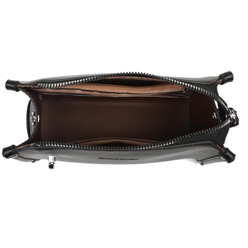 Damen Schwarz PU-Leder Umhängetasche, Kleine Lässige Schulterhandtasche mit Metallschnalle, Tägliche Geldbörse