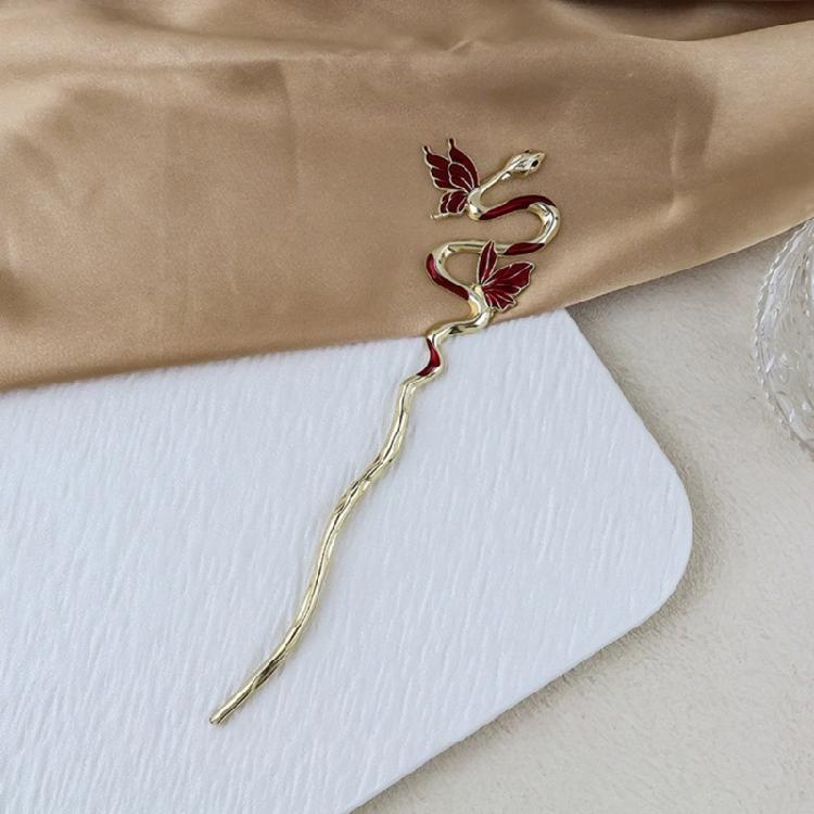 Alloy Hair Stick with Snake Perfect for Parties and Weddings Alloy Serpents Hairpin Photo Props