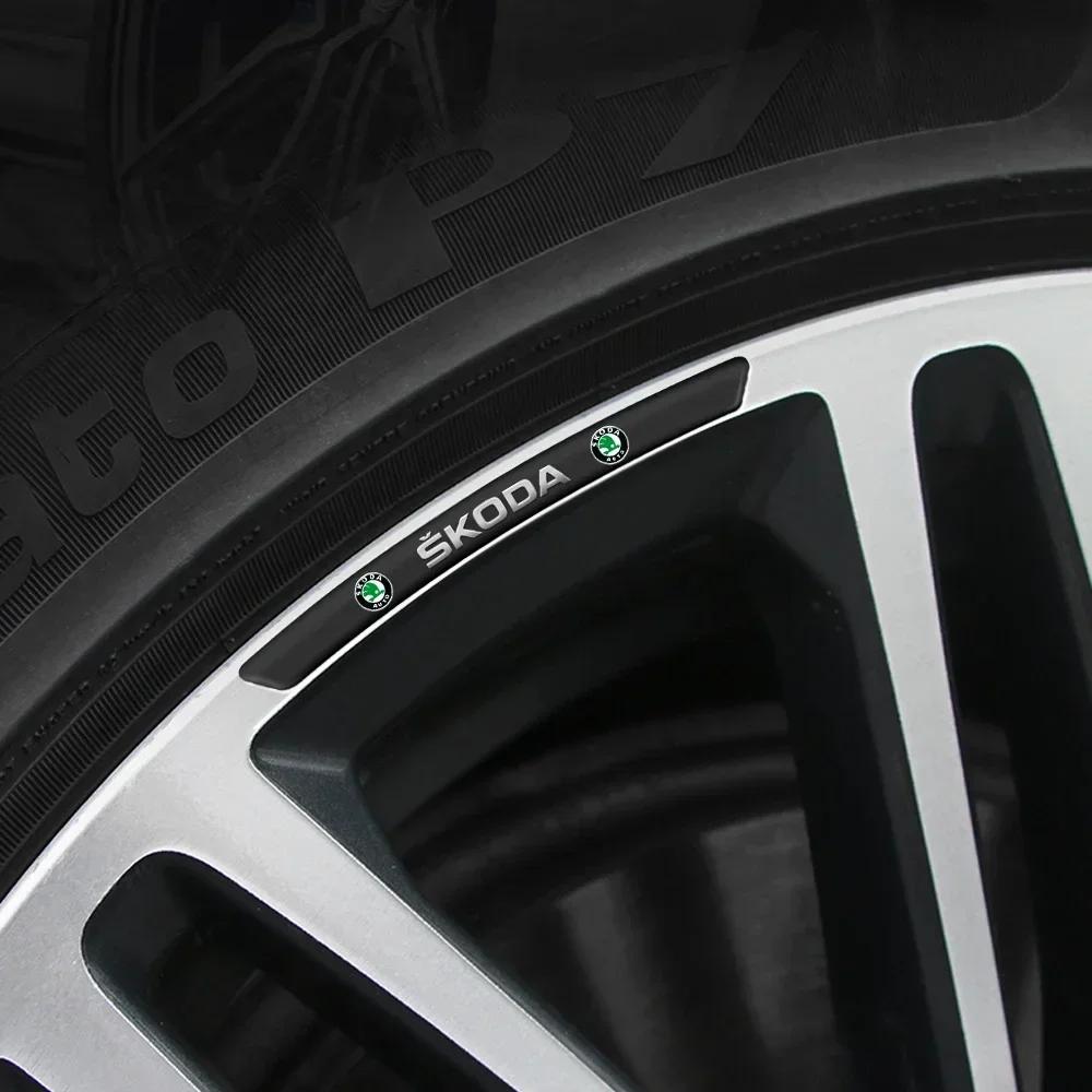 Car Wheel Eyebrow Sticker Car Wheel Sticker Car Exterior Accessories For Skoda Virs Fabia Octavia 3 Kamiq Karoq Kodiaq Rapid A5 kyvc74