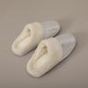 Imitation Fur Shiny Leather Cotton Slippers for Men and Women In Autumn and Winter, Anti Slip, Warm and Thick Fur Confinement Shoes, Bedroom Slippers