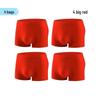 Men's Summer Plus Size Red Boxer Briefs 4-Pack