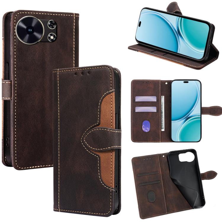 Skin Feel Magnetic Buckle Leather Phone Case
