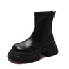 Rear zipper fashion boots women's 2024 new thick heel platform Martin boots fashion temperament comfortable Martin boots tide