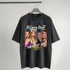 Harajuku Washed Shirts Hilary Duff The Lucky Me Tour 2026 Outfit Vintage T Shirt Oversize Streetwear Short Sleeve Printed Tees