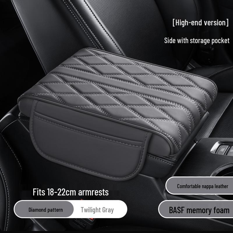 Universal Car Armrest Pad: Memory Foam Console Cover & Elbow Support