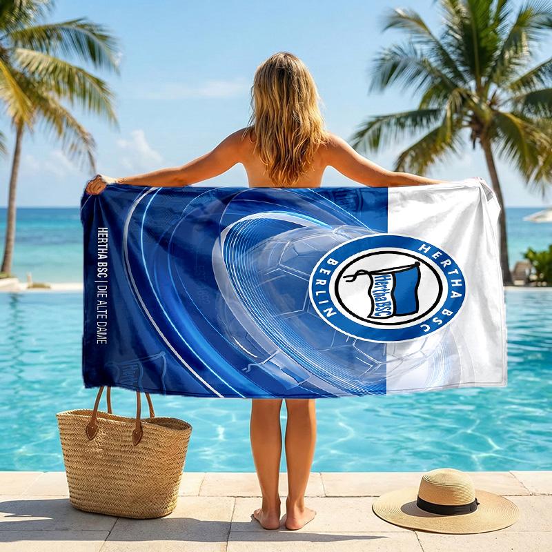 Hertha Bsc FC Print Quick Dry Beach Towel Microfiber Absorbent Portable Travel Swimming Towel