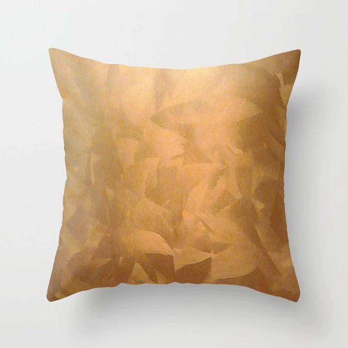 Peach Leather Velvet Yiwu Pillow Creative Home Car Cushion Picture Pillow Case Golden Bee Sofa