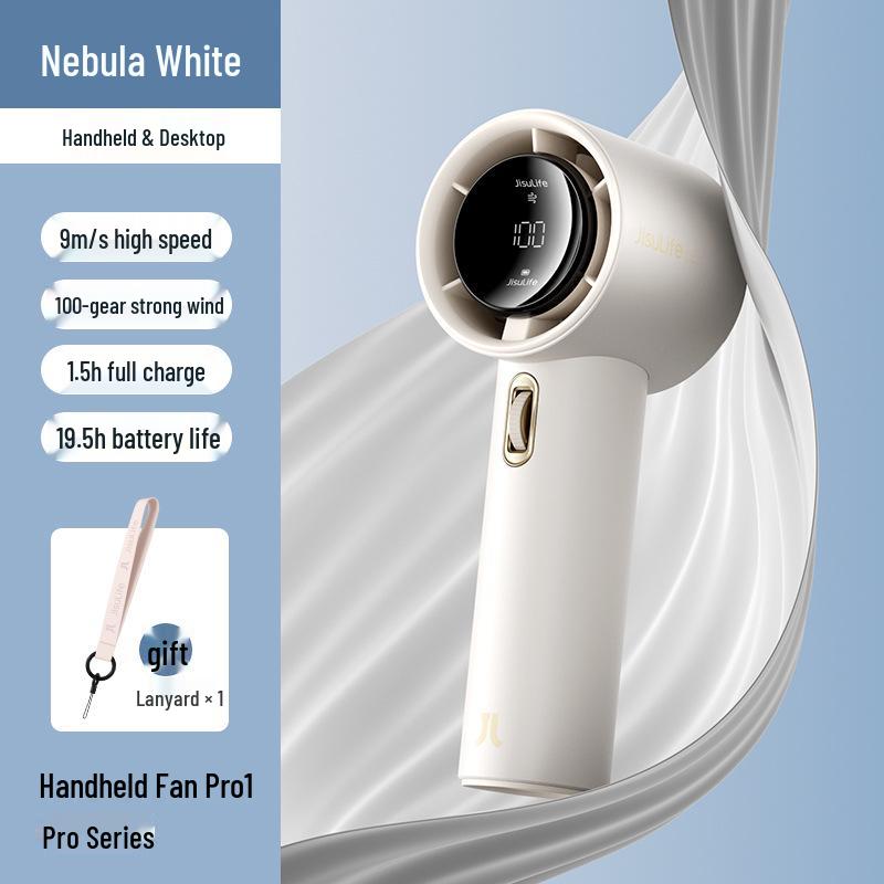 Jisu 2025 High-Speed Energy-Saving Leafless Handheld Mini Fan 5000mAh