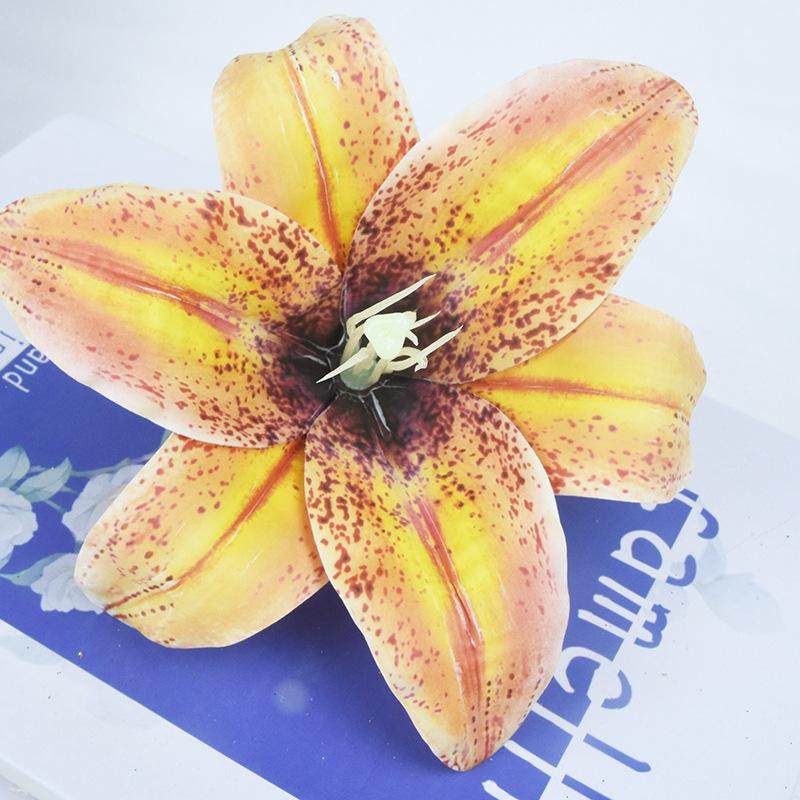 20 Stück Künstliche Lilienblütenköpfe 3D-Druck Real Touch Lilienköpfe für DIY Blumendekoration