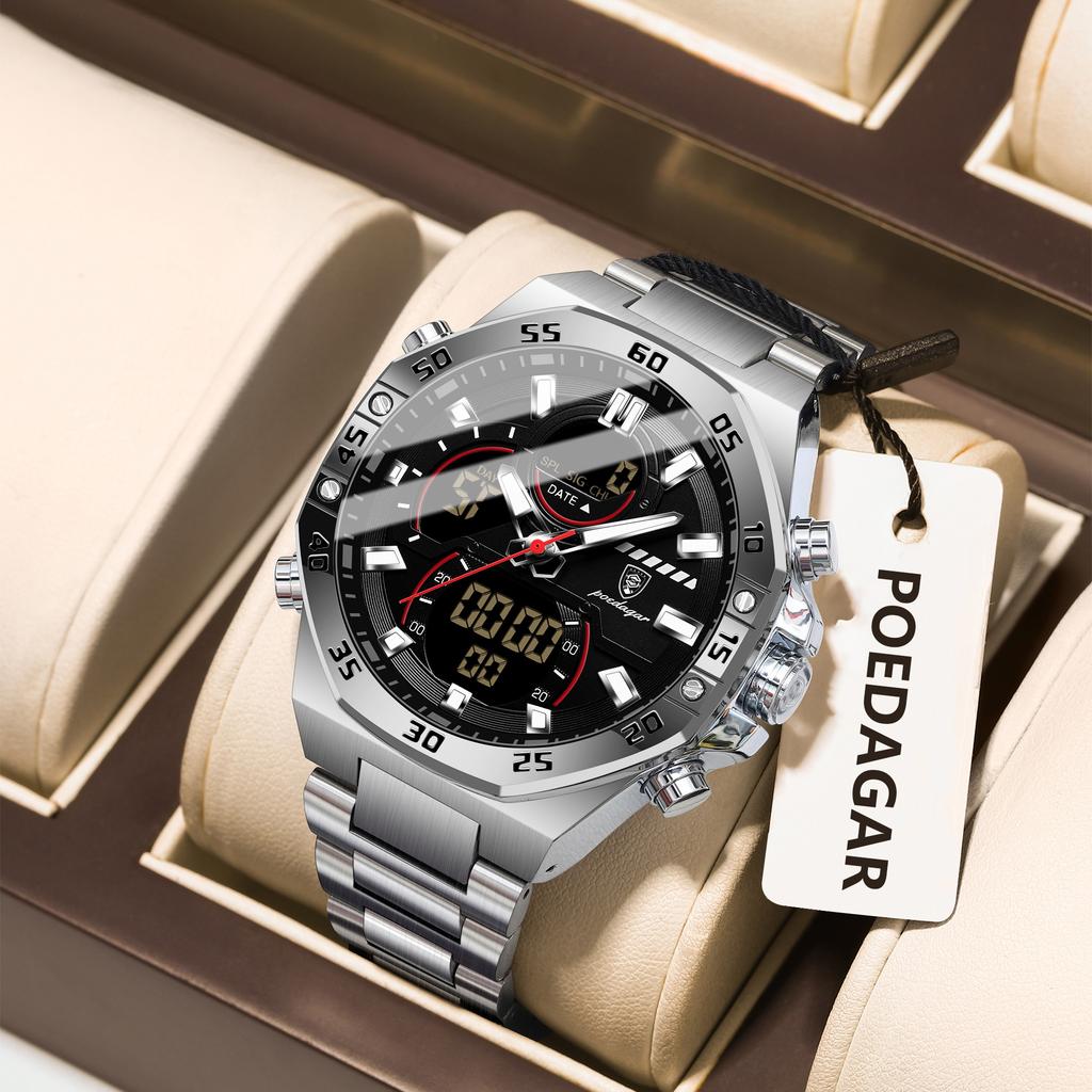 Top Brand Multifunctional Electronic Men's Watch Waterproof Luminous Electronic Wrist