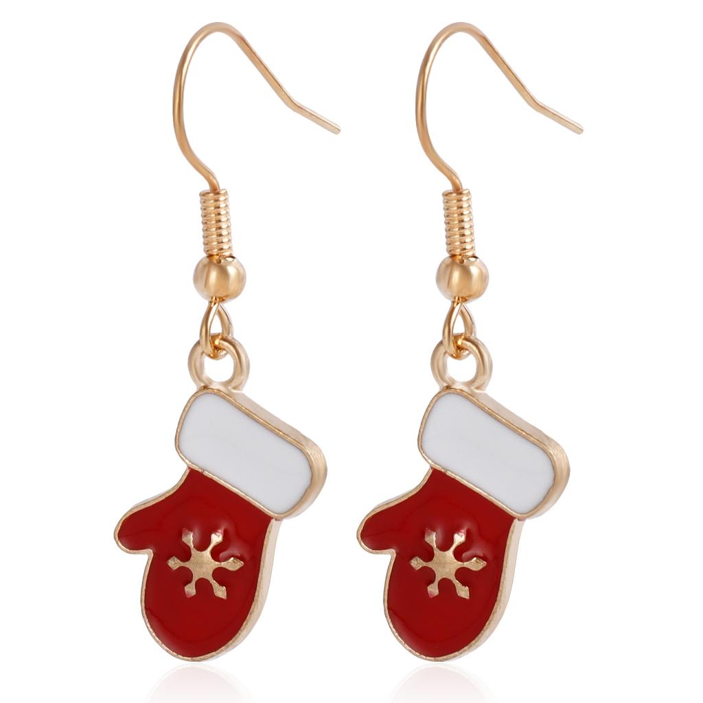 European and American Christmas earrings, new Santa Claus Elk snowflake earrings Christmas gifts