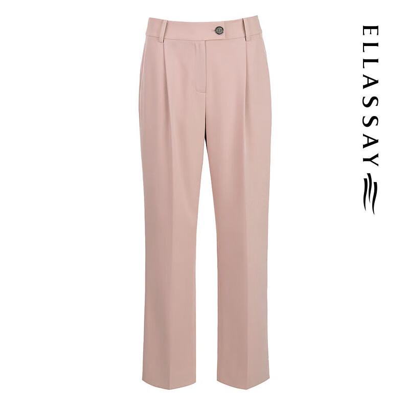 ELLASSAY Women's High-Waist Straight Cropped Suit Pants