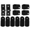 12pcs set Deck Hinge Jaw Slide Eye End Cap Kit Accessories for Marine Boat Yacht 7 8in Pipe Tube