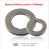 Industrial Aluminum Profile Metal Flat Washer, Carbon Steel Nickel Plated, Sizes M5, M6, M8 Connector.
