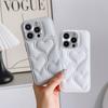 For iPhone 17 16 15 14 Pro Max Air Plus Love Hearts Embossed Leather Camera Lens Protector Full Protection Soft Back Cover