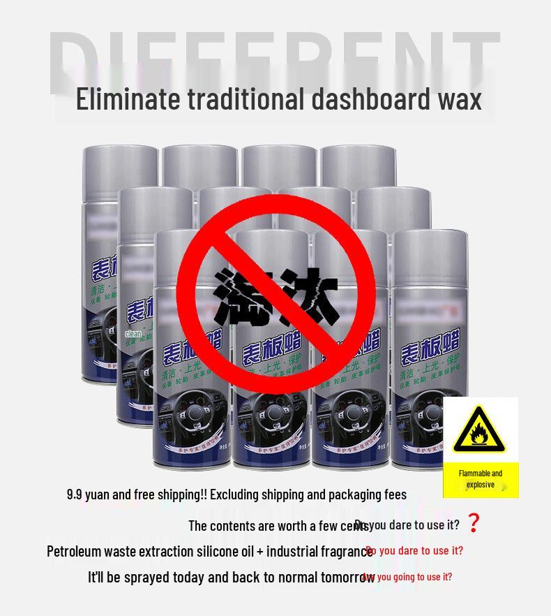 Multifunctional Car Plastic, Rubber & Leather Restorer - Nourishing Cream for Interior & Dashboard