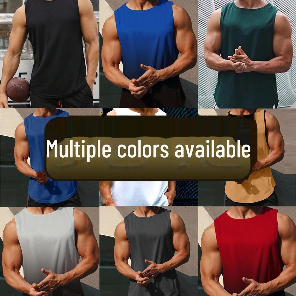 Men's Summer Loose Quick-Drying Sleeveless Vest for Outdoor Running and Sports