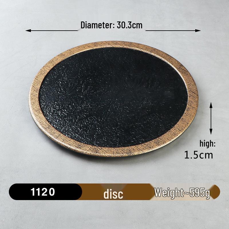 Melamine Imitation Porcelain Hot Pot & BBQ Plate with Handle